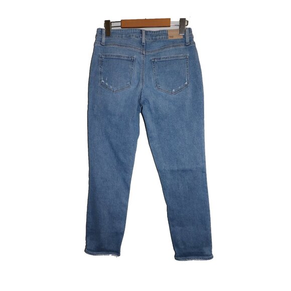 Paige Light Wash Mid Rise Birgitte Straight Cut Jeans - Picture 3 of 6